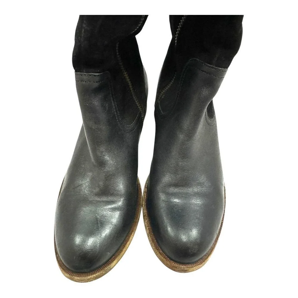 Kork Ease Suede Leather Riding Boot SZ 7 Black